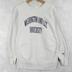 画像1: 90's Champion REVERSE WEAVE USA製 "WASHINGTON AND LEE UNIVERSITY" プリントスウェット XL (1)