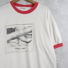 画像1: 1996 PEARL JAM オルタナティブロックバンドツアープリントリンガーTシャツ XL (1)