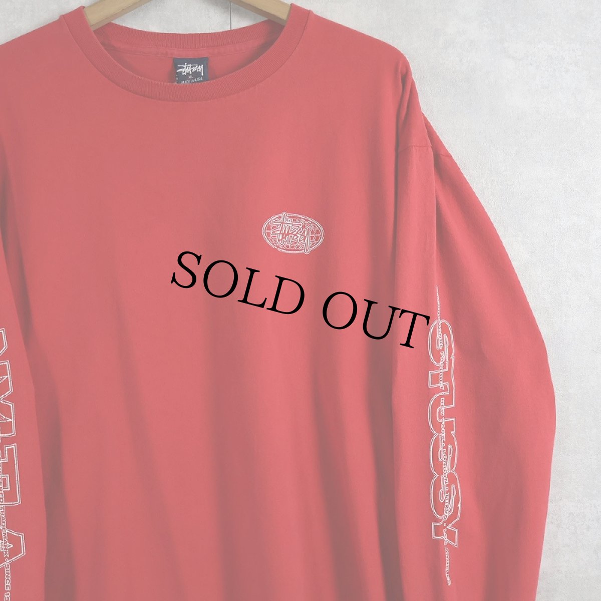 画像2: 90's STUSSY USA製 ロゴプリントロンT XL (2)