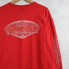 画像1: 90's STUSSY USA製 ロゴプリントロンT XL (1)
