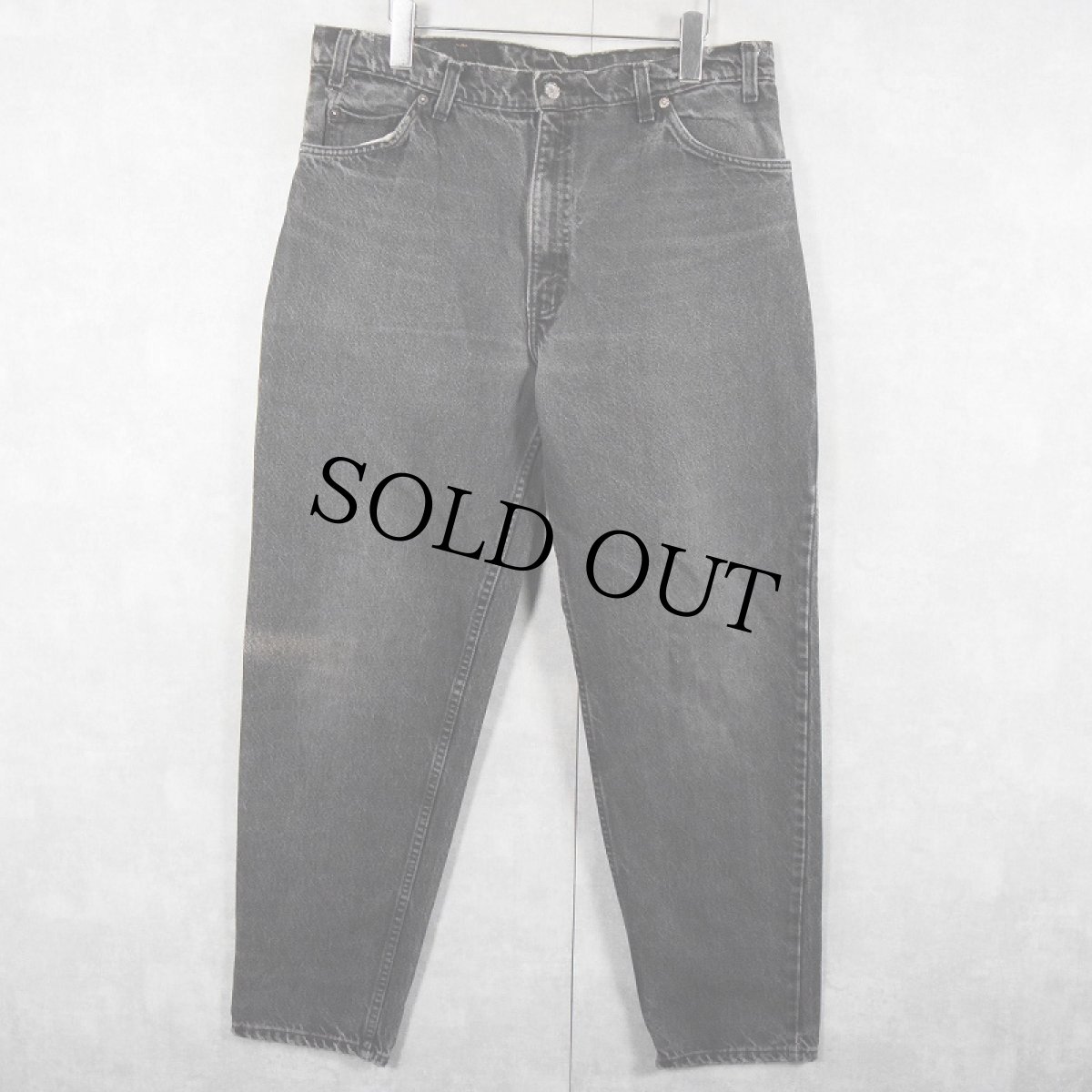 画像1: 90's Levi's 550 USA製 "サルファブラック" ブラックデニムパンツ W35 (1)