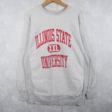 画像1: 90's Champion REVERSE WEAVE USA製 "ILLINOIS STATE UNIVERSITY" プリントスウェット XL (1)