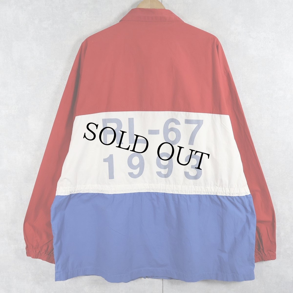 画像1: POLO Ralph Lauren "RL-67 1993" 切り替えデザイン コットンジャケット XL (1)