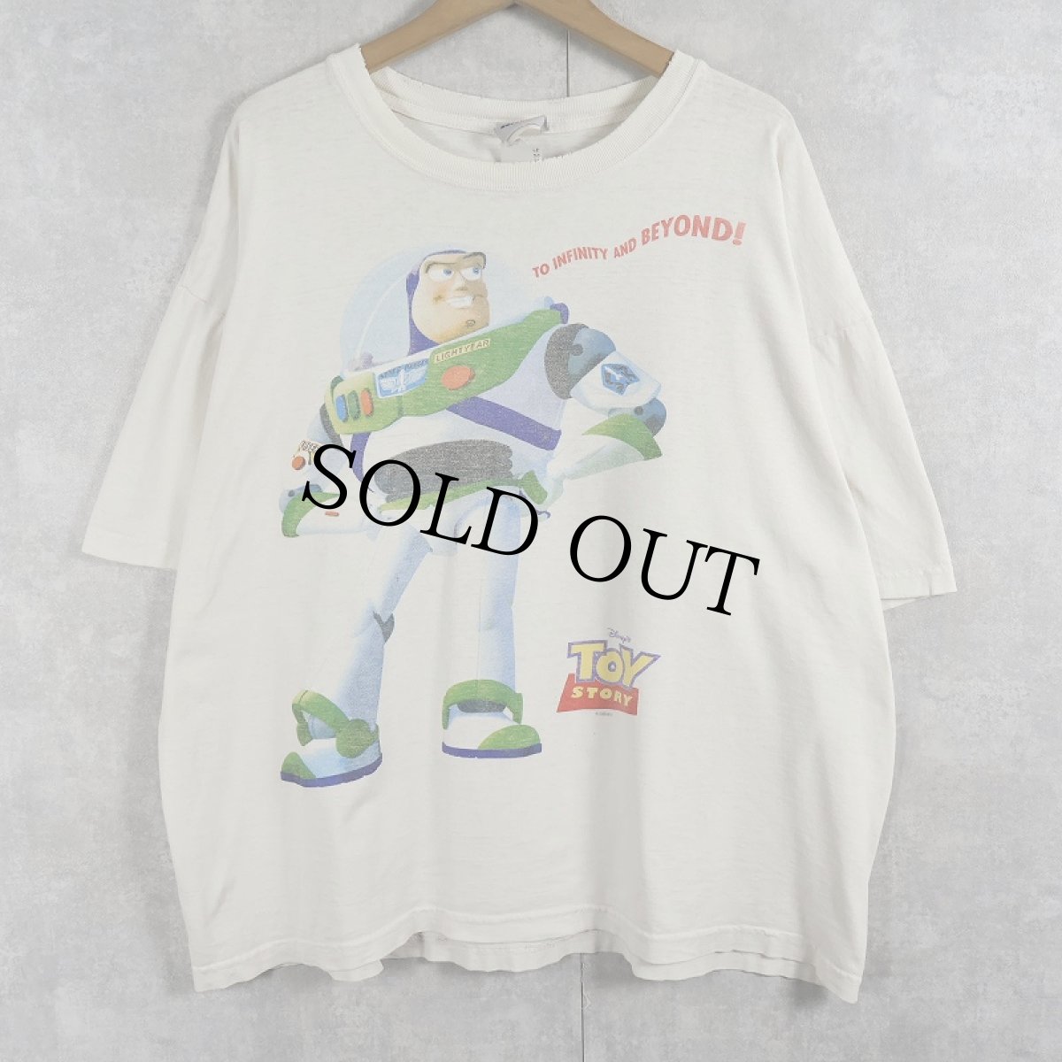 画像1: 90's Disney TOY STORY by STANLEY DESANTIS "Buzz Lightyear" キャラクタープリントTシャツ (1)