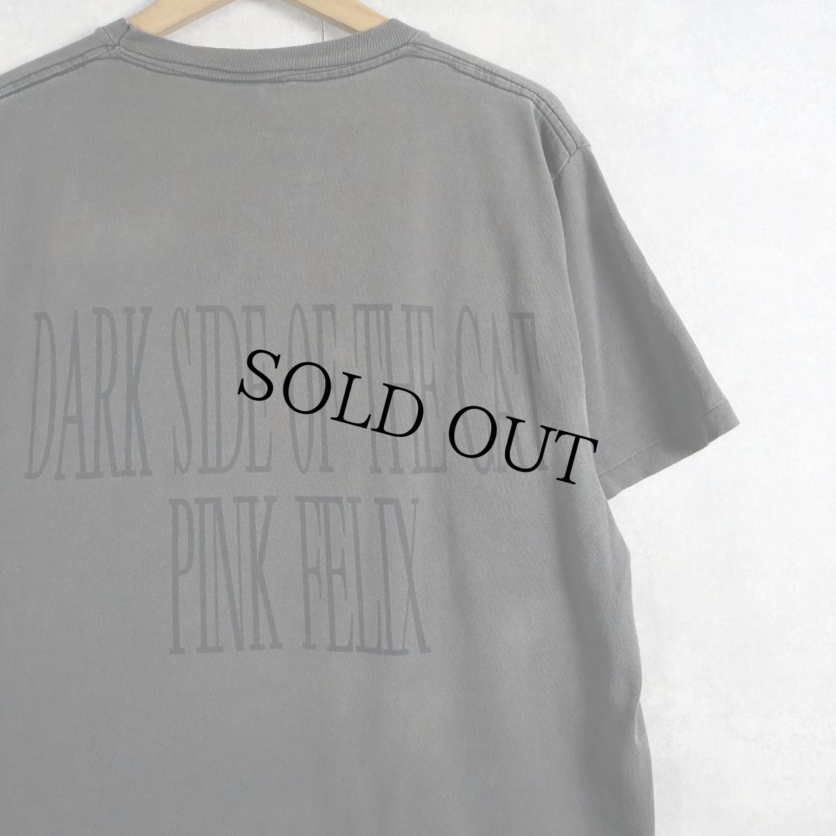 画像2: 90's Felix the Cat USA製 "DARK SIDE OF THE CAT PINK FELIX" ロックバンドパロディTシャツ BLACK L (2)