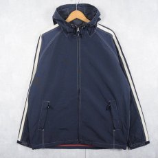 画像1: GAP 60/40クロス サイドライン ジップパーカー NAVY L (1)