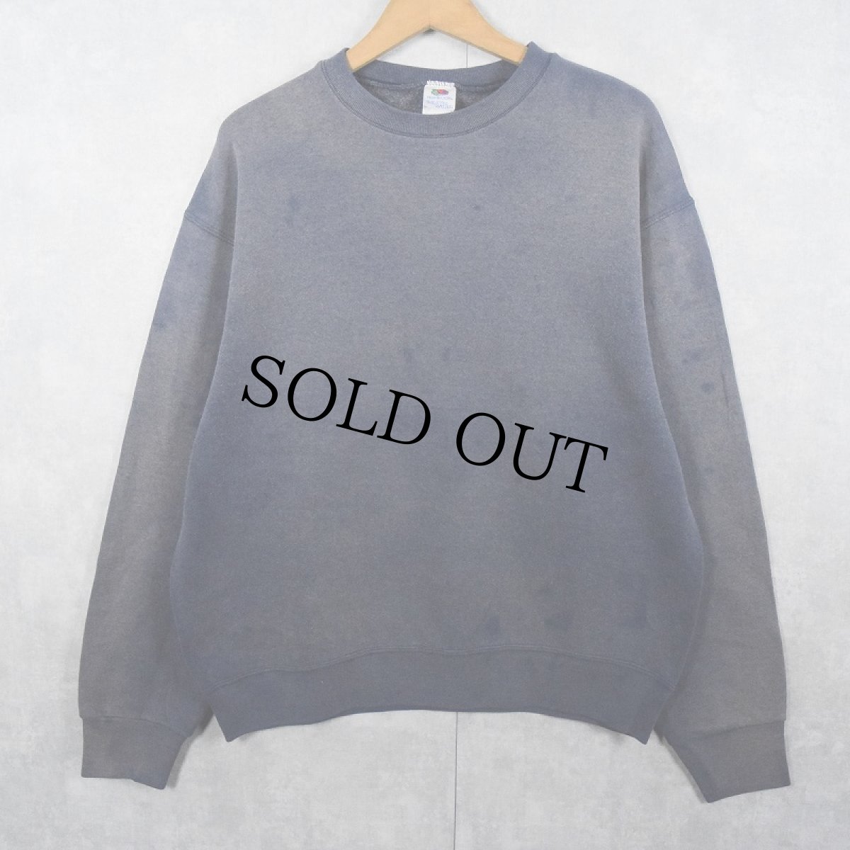 画像1: 2000's FRUIT OF THE LOOM フェードスウェット NAVY L (1)