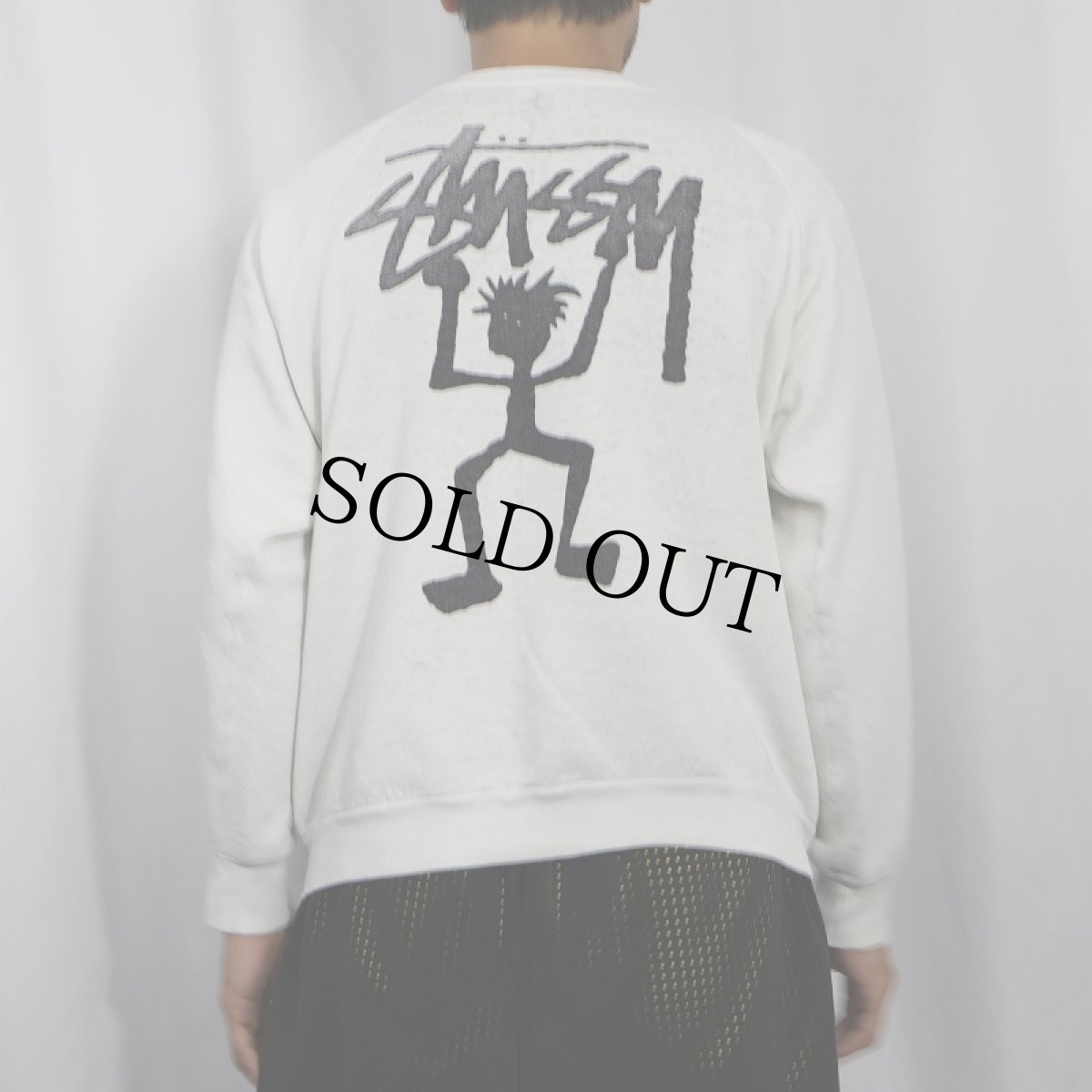 画像3: 80〜90's ブート STUSSY シャドーマン プリントスウェット (3)