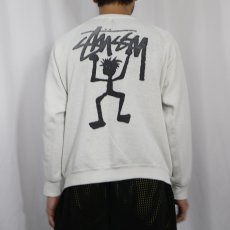 画像3: 80〜90's ブート STUSSY シャドーマン プリントスウェット (3)