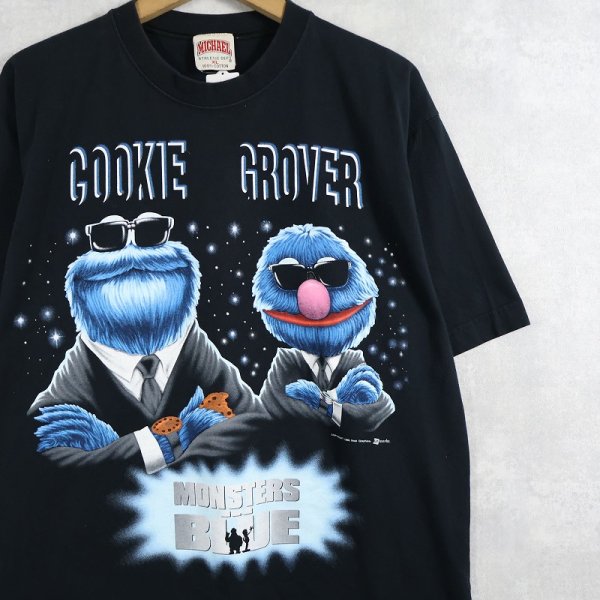 ヴィンテージ　セサミストリート　クッキーモンスター　パロディ　古着　Tシャツ　黒 ヴィンテージ セサミストリート クッキーモンスター Tシャツ 古着 黒