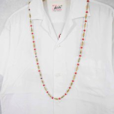 画像2: 1910's WWI British "Wallpaper and Glass Beads" Necklace (2)