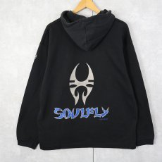 画像1: 90's SOULFLY グルーヴメタルバンド プリントスウェットフーディー BLACK XL (1)
