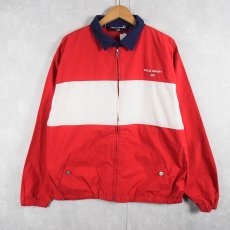 画像1: 90's POLO SPORT Ralph Lauren ロゴ刺繍 切り替えデザイン コットンスイングトップ XL (1)