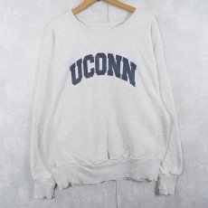 画像1: 80's〜 Champion REVERSE WEAVE "UCONN" プリントスウェット (1)