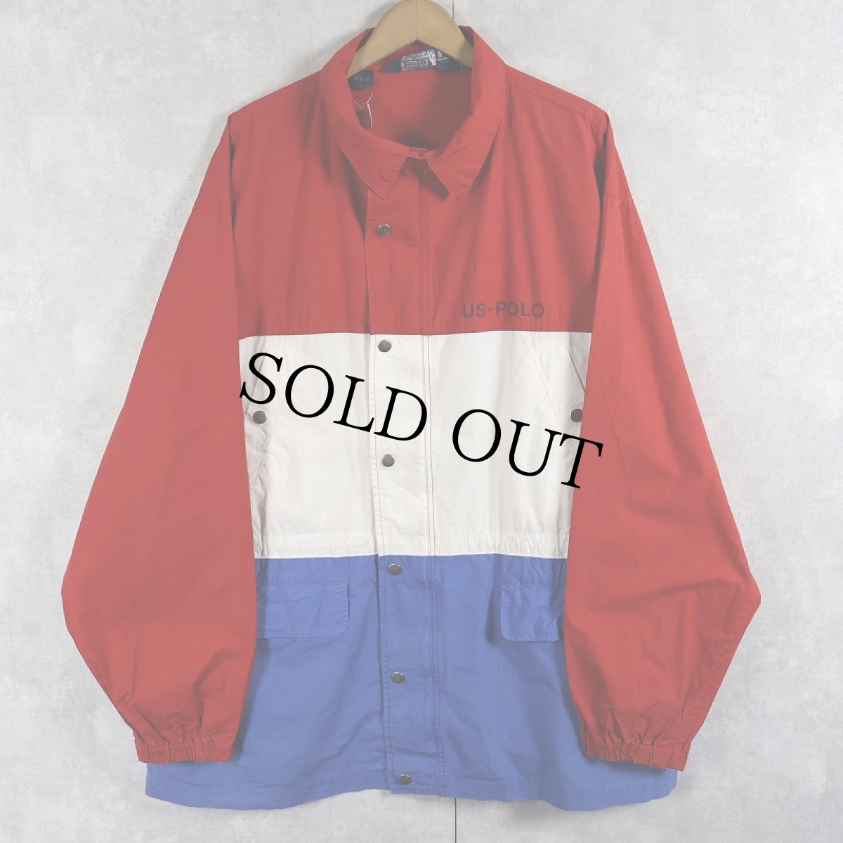 画像2: POLO Ralph Lauren "RL-67 1993" 切り替えデザイン コットンジャケット XL (2)