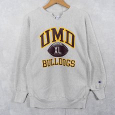 画像1: 90's Champion REVERSE WEAVE USA製 "UMD BULLDOGS" プリントスウェット XL (1)