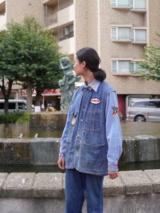 画像3: 60's〜 PENNEY'S PAYDAY ワッペン付き カットオフスリーブ デニムカバーオール (3)