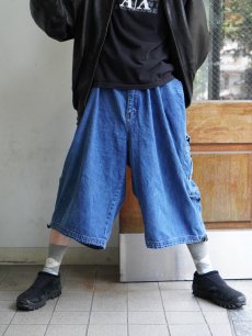 画像4: 2000's KING SIZE "SUPER BIG" デニムカーゴショーツ W65 (4)
