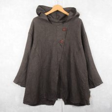 画像1: Bellissima ITALY製 リネンフーディー タグ付き未使用 XXL (1)