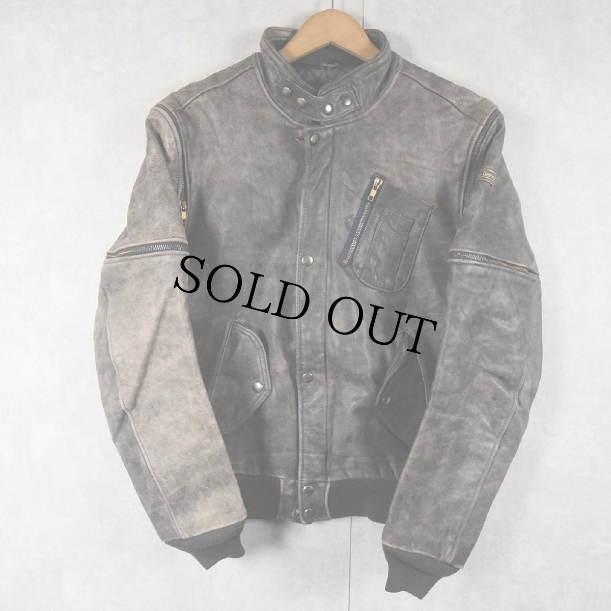 画像1: Hein Gericke ドッキングデザイン シングルライダースジャケット BLACK SIZE50 (1)