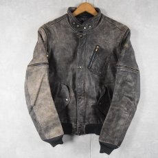 画像1: Hein Gericke ドッキングデザイン シングルライダースジャケット BLACK SIZE50 (1)