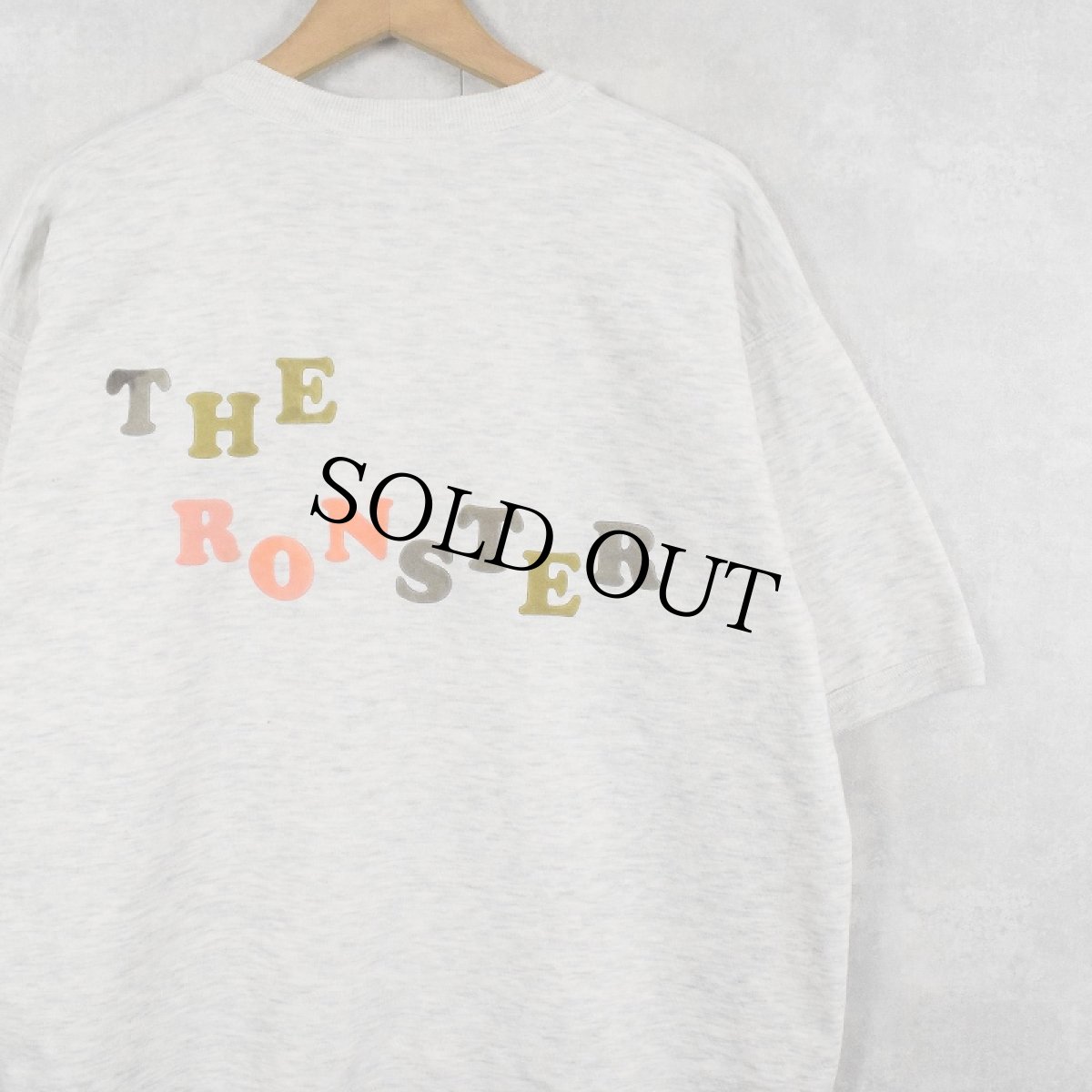 画像2: 【SALE】 90's USA製 "WRONG" フロッキプリント 半袖スウェット XL (2)