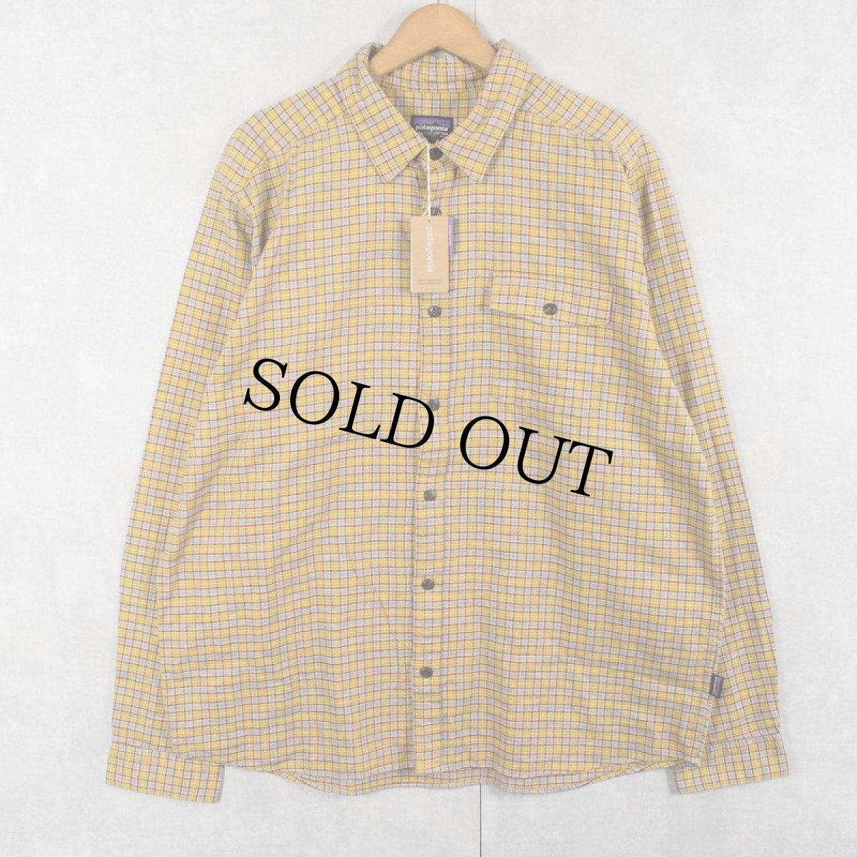 画像1: 2020AW Patagonia "ORGANIC COTTON" チェック柄 ライトネルシャツ タグ付き未使用 XL (1)