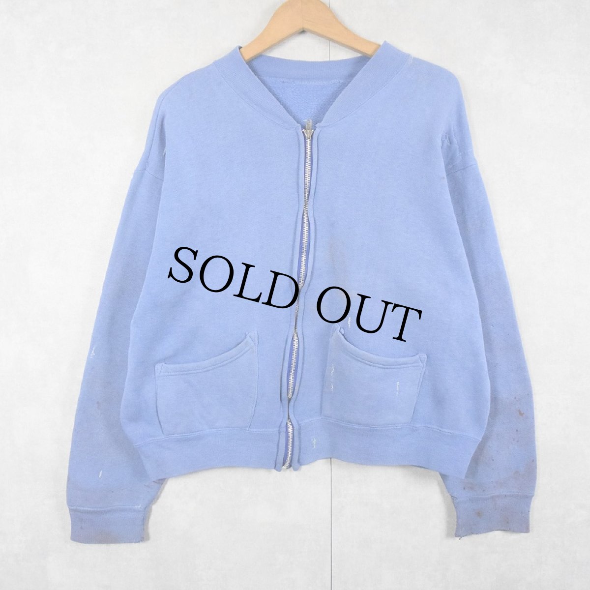 画像1: 50〜60's パチポケ フルジップスウェット (1)