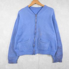 画像1: 50〜60's パチポケ フルジップスウェット (1)