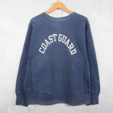 画像1: 80's Champion REVERSE WEAVE トリコタグ USA製 "COAST GUARD" プリントスウェット NAVY M (1)