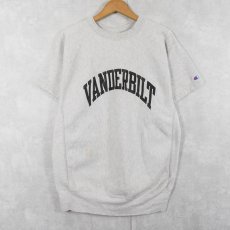 画像1: 90's Champion REVERSE WEAVE USA製 "VANDERBILT" 半袖プリントスウェット XL (1)