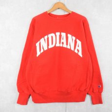 画像1: 90's Champion REVERSE WEAVE "INDIANA" プリントスウェット L (1)