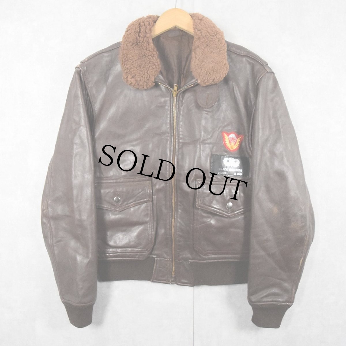 画像1: 70〜80's San Diego LEATHER JACKET FACTORY USA製 "G-1 TYPE" パッチ付き フライトレザージャケット SIZE42 (1)