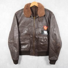 画像1: 70〜80's San Diego LEATHER JACKET FACTORY USA製 "G-1 TYPE" パッチ付き フライトレザージャケット SIZE42 (1)