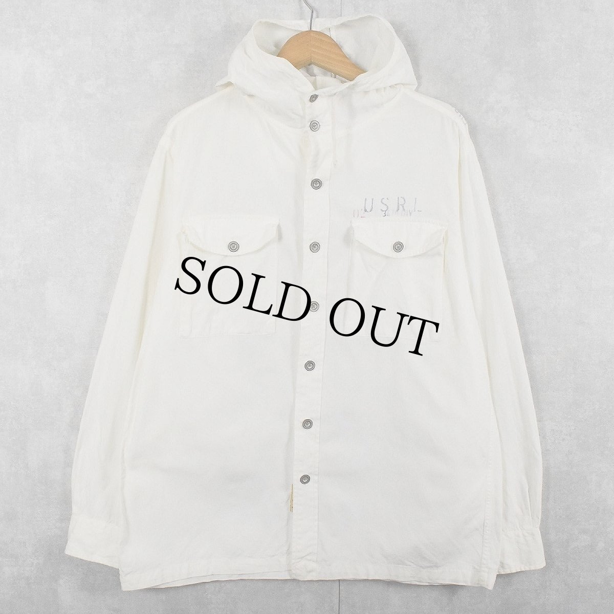 画像1: POLO Ralph Lauren ステンシル入り コットンパーカー M (1)