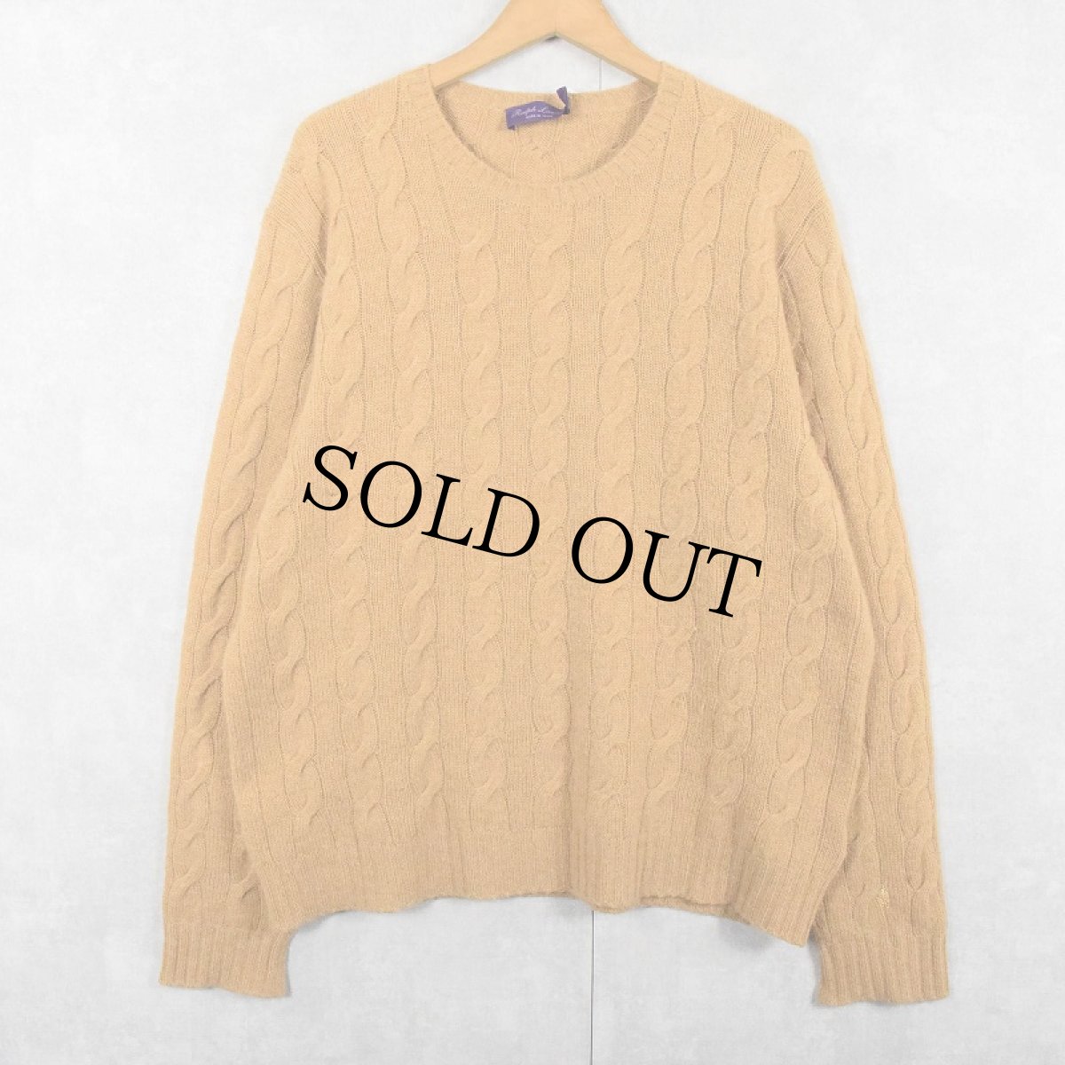 画像1: Ralph Lauren Purple Label ITALY製 カシミアニットセーター XL (1)