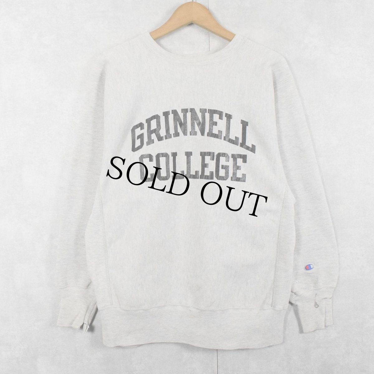 画像1: 90's Champion REVERSE WEAVE USA製 "GRINNELL COLLEGE" プリントスウェット L (1)