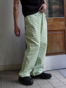 画像1: RAGGED JEANS ウェーブ柄 コットンパンツ W33 (1)