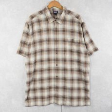 画像1: 2022SS Patagonia "ORGANIC COTTON" チェック柄 コットンシャツ XL (1)