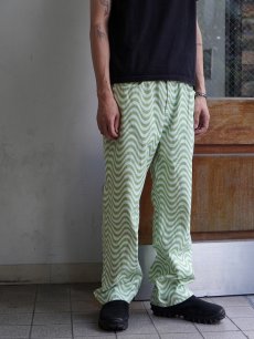 画像4: RAGGED JEANS ウェーブ柄 コットンパンツ W33 (4)