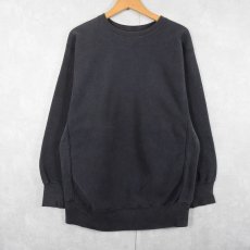 画像1: 90's Champion REVERSE WEAVE USA製 目無しスウェット BLACK XL (1)