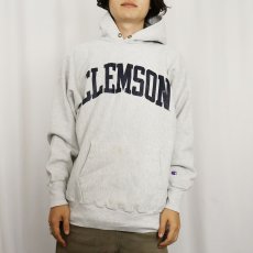 画像2: 90's Champion REVERSE WEAVE USA製 "CLEMSON" プリントスウェットフーディー XXL (2)