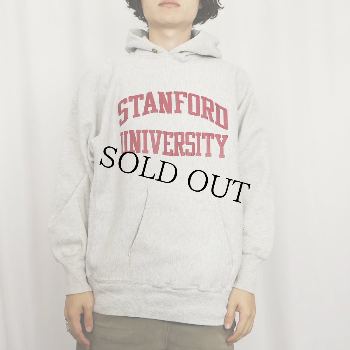 画像2: 90's Champion REVERSE WEAVE USA製 "STANFORD UNIVERSITY" プリントスウェットフーディー XL (2)