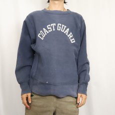 画像2: 80's Champion REVERSE WEAVE トリコタグ USA製 "COAST GUARD" プリントスウェット NAVY M (2)
