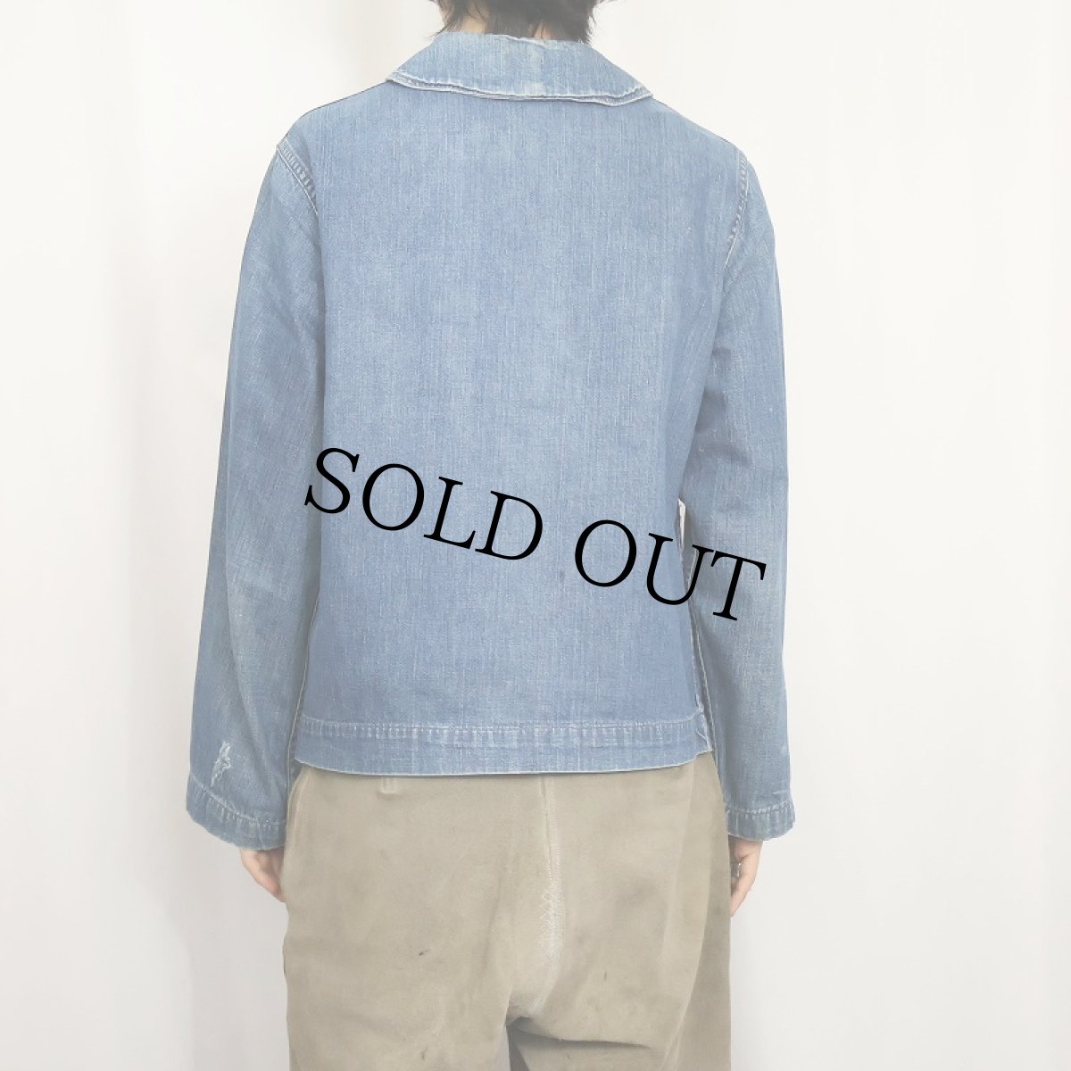 画像3: 40's U.S.NAVY ショールカラー デニムカバーオール (3)