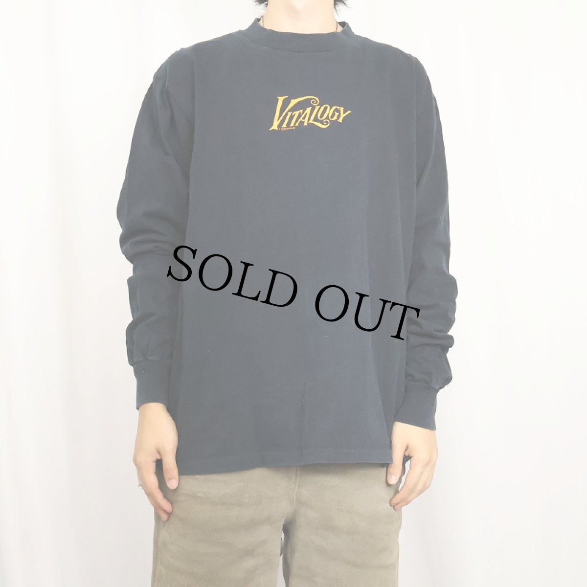 画像3: 90's PEARL JAM USA製 "VITALOGY" オルタナティブロックバンドプリントロンT BLACK L (3)