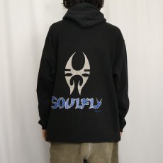 画像4: 90's SOULFLY グルーヴメタルバンド プリントスウェットフーディー BLACK XL (4)