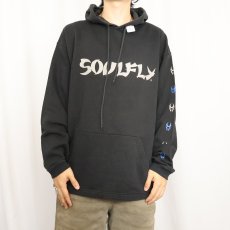 画像3: 90's SOULFLY グルーヴメタルバンド プリントスウェットフーディー BLACK XL (3)