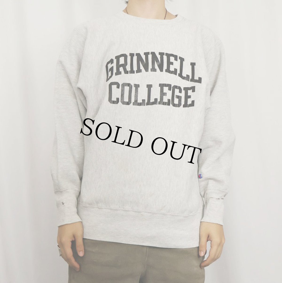 画像2: 90's Champion REVERSE WEAVE USA製 "GRINNELL COLLEGE" プリントスウェット L (2)