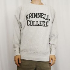 画像2: 90's Champion REVERSE WEAVE USA製 "GRINNELL COLLEGE" プリントスウェット L (2)